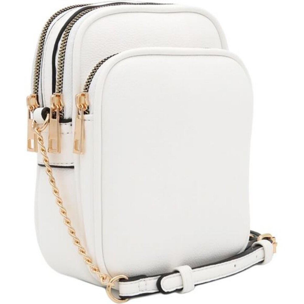 Multi Pocket PU Leather Casual Medium Crossbody Bag